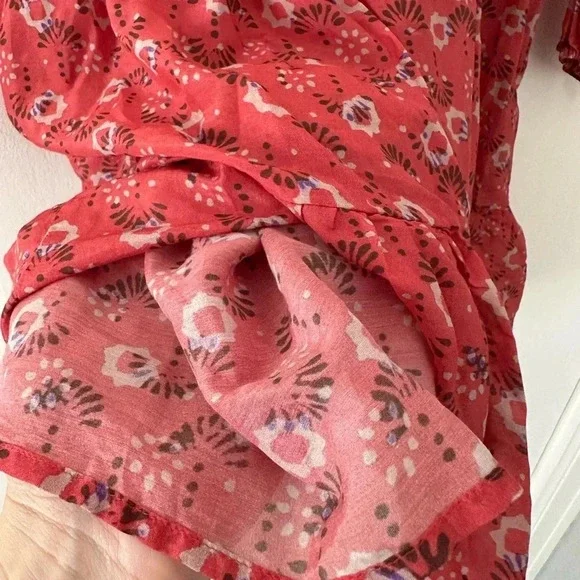 Xirena Jia Floral Silk Blend Mini Dress Coral Blush - Picture 11 of 13